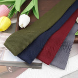 Riolio  Classic Knitted Neck Ties For Men Women 6cm Soft Narrow Green Navy Neckties Casual Shirt Daily Wear Suit Accessories Cravat Gift