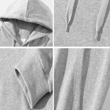 Riolio  Autumn Men's Pullover Hoodies Fashion Mens Long Sleeve Solid Color Hooded Coats Mens Sports Breathable Sweatshirts Clothing 4XL