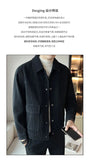 Riolio Korean Style Fashionable High-end Jacket Men's Spring Autumn 2025 New Corduroy Top Trendy Handsome Loose Short Lapel Thin Jacket