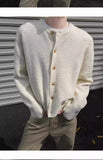 Riolio New American Style Men Cardigan Luxury Knitted Button-down Solid Color Long Sleeve Sweater Jacket Casual High Quality Knitwear