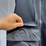 Riolio  Spring Autumn Casual Hooded Vest Men Loose American Retro Workwear Sleeveless Sports Vest Coat