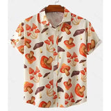 Riolio  Summer New Style for Men Korean Casual Short-sleeved Shirt Fashionable Loose Slim Print Versatile Cardigan