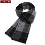 Riolio  Luxury Scarf Man Winter Warm Wool Scarf For Men Cashmere Scarves Casual Plaid Male Long Pashmina Outdoor Shawls Man Muffler Gift
