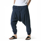 Riolio New Men Harem Pants Sweatwear Baggy Casual Yoga Loose Cotton Sport Jogging Pants Worker Cross Pants for Men