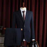 Riolio  Notched Lapel Suit Set 2 Pieces Blazer Pants For Men,Handsome Two Button Men's Regular Fit Suits Wedding Groom Best Man Tuxedo