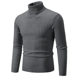 Riolio New Winter Men's Turtleneck Sweater Casual Men's Knitted Sweater Keep Warm Fitness Men Pullovers Tops