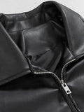 Riolio Spring Autumn Cool Luxury Short Black Soft Light Pu Leather Jacket Men Zipper Casual Mens Jackets and Coats Fashion
