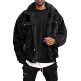 Riolio Chic  Winter Jacket Thick Fluffy Men Jacket Thermal Outwear Winter Coat for Dating
