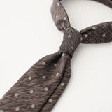 Riolio  Handmade 8cm Dots Striped Neckties Business Formal Dress Professional Men's Silk Ties Wedding Party Suit Cravat Brown Neck Tie