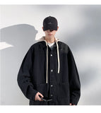 Riolio Men's Spring New Design Sense Jacket Men's Detachable Hooded Denim Jacket Trendy Korean Men's Lapel High Quality Street Jacket