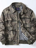 Riolio Japanese Sle Simple Flip-Collar Jaet Men's New 2025 American Retro Casual Outerwear Loose Fit Zipper Decoration Windproof