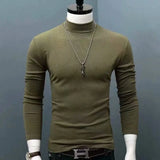 Riolio Man Thermal Turtleneck Casual Sleepwear Shirt S-2XL Sleeve Long Slim Coat 5colors Basic Sweater Bottom Winter