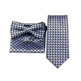 Riolio  Business Men Tie Set With Bowtie Pocket Square Cufflinks Necktie Suit Set Paisley Dot Floral Style New Fashion Classic Bow Tie