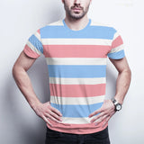 Riolio  Men's T-shirts High-end 100% Cotton Hot Selling Retro Style Plaid Pattern Striped Home Clothes Unisex Kids Canvas Fashion Tops