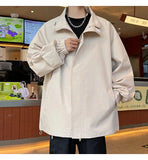 Riolio New jacket man Spring Windbreaker Men's Casual Climbing Waterproof Jacket Solid Lapel coat Unisex Fashion Gorpcore Youth