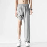 Riolio  Thin Casual Pants Ice Silk Breathable Loose Quick-drying Large Size Youth Straight Sports Pants