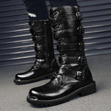 Riolio  Men's motorcycle boots four season casual classic high-top boots outdoor plus size tooling boots fashion safety protection boots