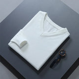 Riolio  Men Cashmere Sweater Autumn Winter Soft Warm Jersey Jumper  Pull Homme Hiver Pullover V-Neck Knitted Sweaters