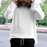 Riolio Spring And Autumn Korean Style Sweater Men's Casual Loose Plus Size men's Clothing Waffle Fabric Crew-neck Long-sleeved Pullover