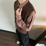 Riolio  Spring Men Luxury Knitted Vest Cardigan Sweater Blazers Leisure Waistcoat Casual Solid Color Button-down Slim Sleeveless Outfits