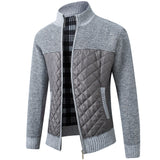 Riolio Autumn Winter New Mens Jacket Slim Fit Stand Collar Zipper Jacket Men Solid Thick Warm Jacket Men Sweater