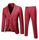 Men Wedding Suit Prom Dress Jacket+Pants+Vest Men Suit Set Slim Fit Tuxedo Male Blazer Customized British Style Groom Clothing