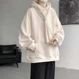 Riolio  High Quality Corduroy Men's Vertical Stripe Sweatshirts Thickened Long Sleeve Kangaroo Pocket Hoodie Hooded Pullover