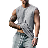 Riolio  Summer Men Soild Casual Tank Top Bodybuilding Sleeveless Shirt Male Oversized Gym Tank Tops Basketball Singlet Vest Men Clothing