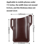 Riolio Men Phone Case Holster Cellphone Loop Holster Belt Waist Bag Props Leather Purse Phone Wallet Running Pouch Travel Camping Bags