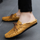 Riolio  Fashion Men Loafers Summer Leather Slippers Flats Lazy Shoes Casual Soft Comfortable Driving Shoes Moccasins Footwear for Men