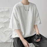 Riolio  New Summer Men's Ripped Hole T Shirt Fashion T Shirt Mens Oversized Hip Hop Short Sleeve Mens Streetwear Casual Top Tees