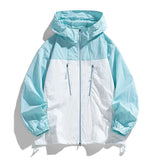 Riolio  Summer Men's Lightweight Sunscreen Jacket Outdoor Men Breathable Zipper Hooded Coats Quick Dry Men Ultra-Light Fishing Jackets