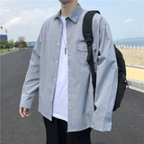 Riolio  Advanced Style Outerwear for Men Long Sleeved Cool and Loose Casual Jacket Men's Korean Style Top