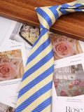 Riolio  Woven Striped Ties For Men Women Jacquard Neck Tie For Wedding Business Classic Groom Neckties Fashion Men's Neck Tie