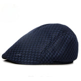 Riolio Korean Version of Men's and Women's Berets Solid Color Hollow Mesh Caps Forward Caps Breathable Summer Sun Hats