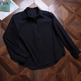 Riolio  Korean Fashion Men Shirts Light Luxury Textured Business Solid Color Long Sleeve Cardigan Leisure Premium Loose Fit Blouse M-2XL