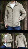 Riolio Men Military Hooded Water Proof Wind Breaker Casual Coat Male Autumn Men's Windbreaker Jackets Waterproof Windshield Jacket