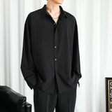 Riolio Shirt Men Solid  Long sleeved Shirt For Men Korean Fashion Shirts Comfortable Blouses Casual Loose Classic Single Breasted Shirt