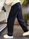 Riolio  New Spring and Autumn Men's Loose Solid Straight Trousers Fashion Trendy Casual Versatile Curved Blade Pants