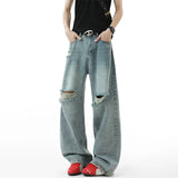 Riolio  Ripped Jeans Men 2025 Autumn New Baggy Distressed Denim Pants Loose Drop Street Style Fall Fashion High Quality