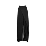 Riolio  Mens Spring Pants Double Layer Irregular Side Button Trousers Streetwear Trendy Personalized Casual Trousers Men'S Clothing