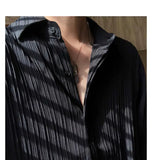 Riolio Korean Version Solid Color Elastic Fashionable Top Men Solid Color Free Long-sleeved Shirt for Autumn New High-end Trendy Shirt