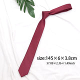 Riolio  Mens Ties Champagne Red Black Solid Skinny Necktie Women Casaual Dress Gifts Wedding Neck Ties for Men Groom Shirt Accessories