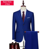 Riolio  M-6XL ( Jacket + Vest + Pants ) Boutique Pure Color Mens Business Formal Suit 3Piece Set and Two-piece Set Groom Wedding Dress