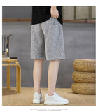 Riolio  Black and White Men Summer Zebra Pattern Loose Casual Sports 5-point Pants
