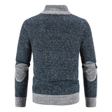 Riolio Autumn Spring Sweater Men's Cardigan Zip Up Turtleneck Jacket Y2K Sweatshirt Winter Hombre Cold Coat Knitted Jumper Sweatercoat
