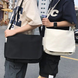 Riolio Collage Student School Bags Women&Men Unisex Crossbody Bags Multipockets Messenger Bag Simple Nylon Shoulder Bag Bolso de Mujer