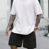 Riolio  Men's Streetwear Summer Cotton T Shirt Shorts Sets Women Loose Solid Casual T-Shirt Suit Jogging Short Sleeve Short Pants