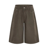 Riolio  100 Cotton Cotton Jeans Classic Black White Baggy Wide Leg Calf-Length Short Denim Pants Summer Loose Comfortable Casual Clothes