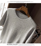 Riolio Korean Superfine Merino Cashmere T-shirt Men Base Layer Merino Shirt Wicking Breathable Short T-shirt Luxury Clothing Big Size